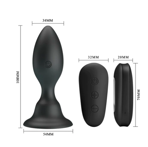 Mr. Play - Vibrating Anal Plug - Black - K. P.