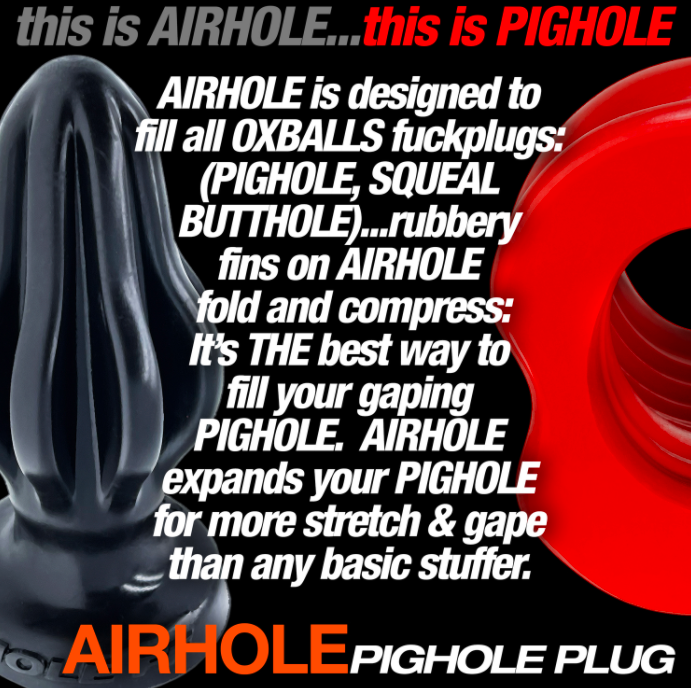 Finned Butt Plug - Airhole-1 Small - Black - K. P.