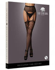 Le Desir - Garterbelt stockings with Lace Top - Black