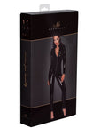Long Button Up PVC Overall - Black - K. P.
