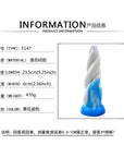 Bull Horn Anal Plug - Blue/White - K. P.