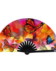 Butterfly Garden Blacklight Folding Fan - Multi-Colour - K. P.