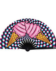 Ice Scream You Scream Blacklight Folding Fan - Multi-Colour - K. P.