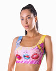 Comics Hot Crop Top - Multi Coloured - K. P.