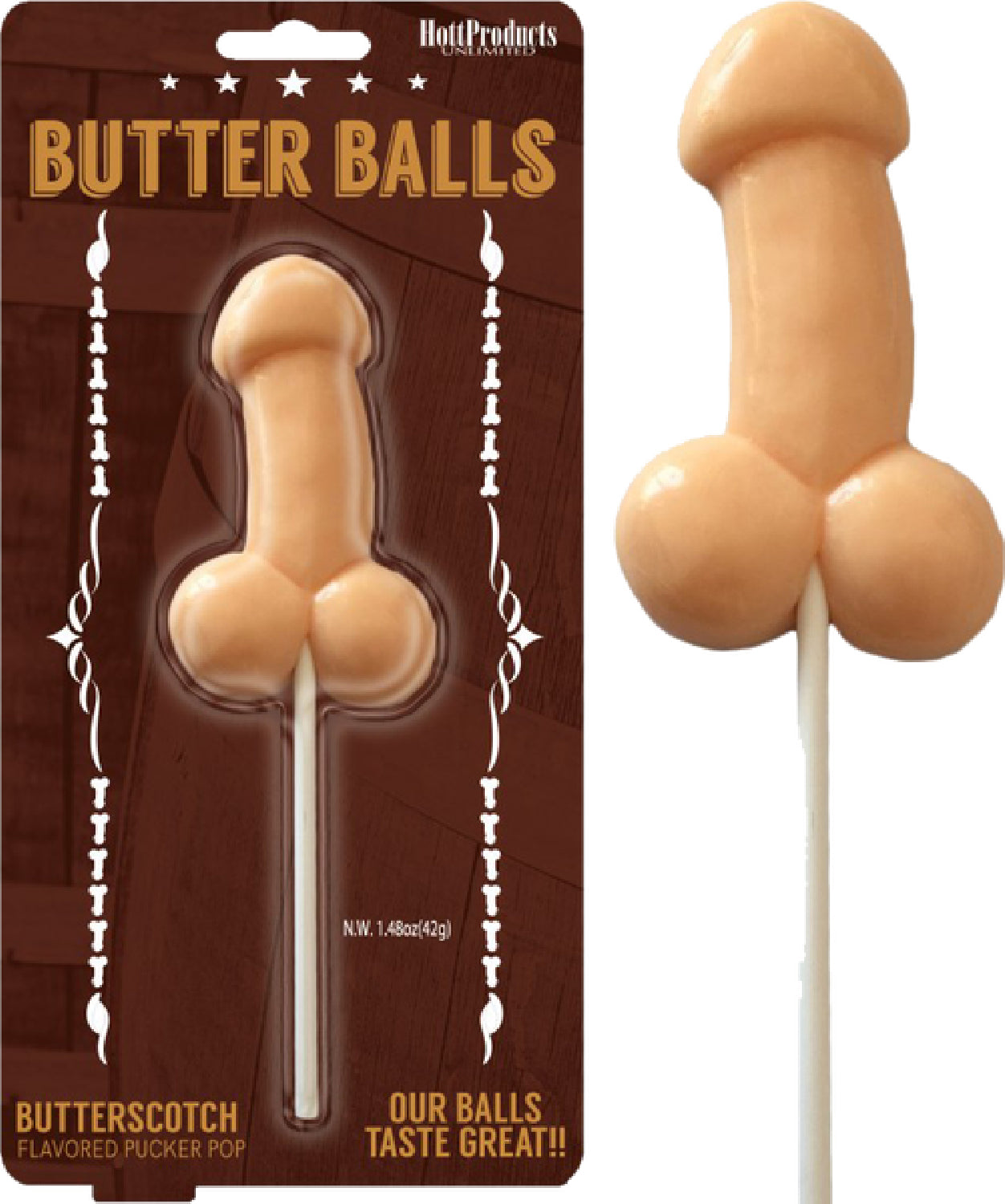 Butterballs Butterscotch Pecker Pop - K. P.