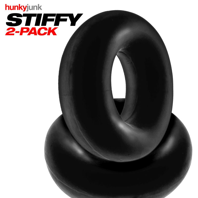 Hunkyjunk - Stiffy 2 Piece Bulge Cockrings - Tar Ice - K. P.