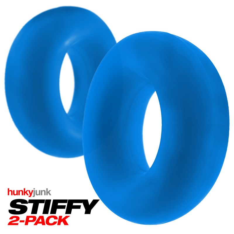 Hunkyjunk - Stiffy 2 Piece Bulge Cockrings - Teal Ice - K. P.