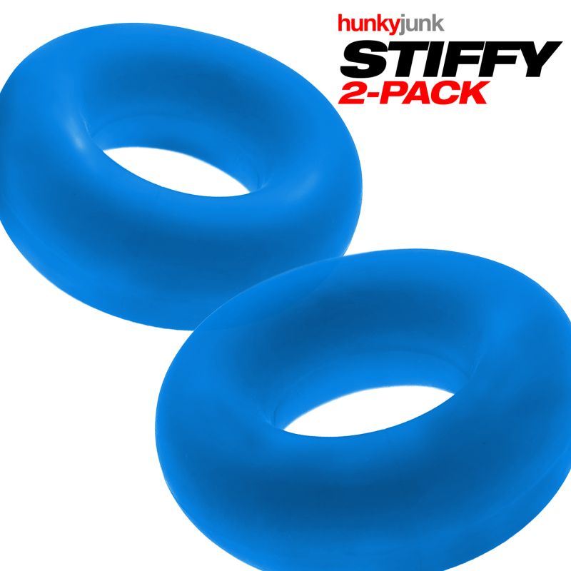 Hunkyjunk - Stiffy 2 Piece Bulge Cockrings - Teal Ice - K. P.