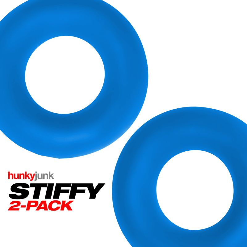 Hunkyjunk - Stiffy 2 Piece Bulge Cockrings - Teal Ice - K. P.