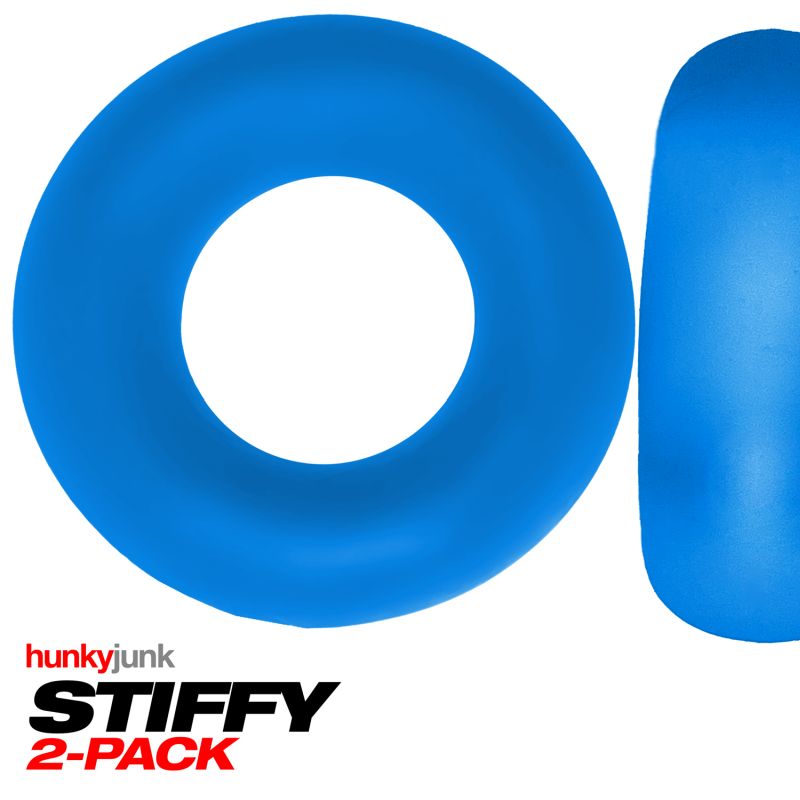 Hunkyjunk - Stiffy 2 Piece Bulge Cockrings - Teal Ice - K. P.