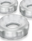 Super Hunkyjunk - 3 Pc Cockrings - Clear Ice - K. P.