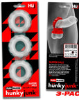 Super Hunkyjunk - 3 Pc Cockrings - Clear Ice - K. P.