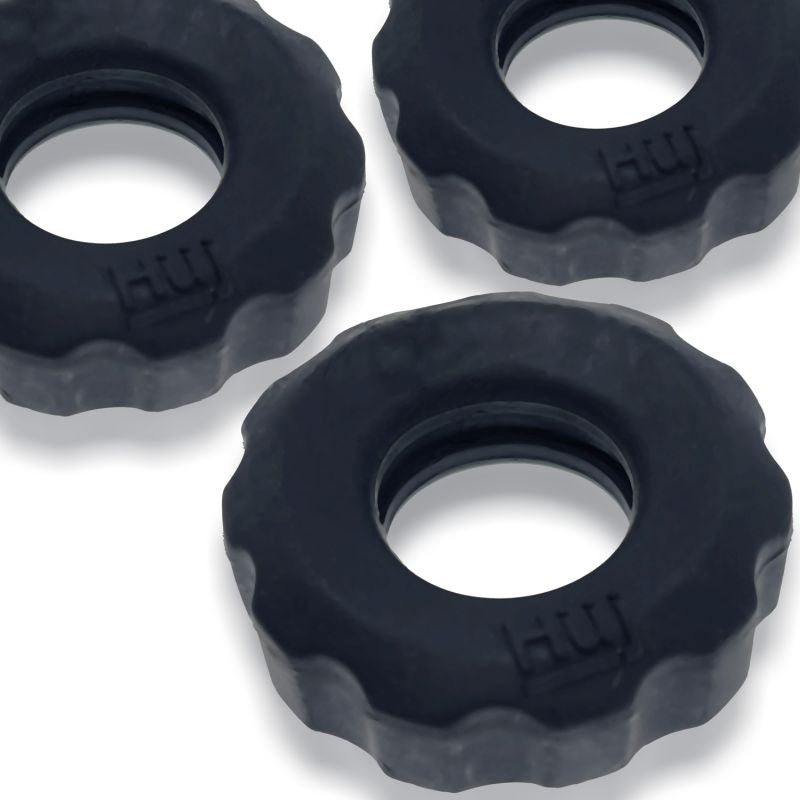 Super Hunkyjunk - 3 Pc Cockrings -  Tar Ice - K. P.