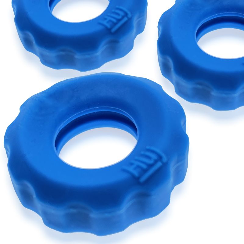 Hunkyjunk - Super HUJ 3 Pc Cockrings - Teal Ice - K. P.