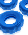 Hunkyjunk - Super HUJ 3 Pc Cockrings - Teal Ice - K. P.