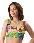 Comics Insta Crop Top - Multi Coloured