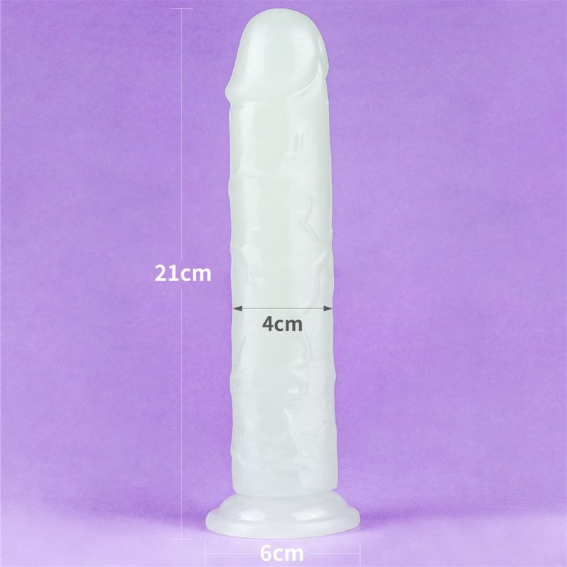 Lumino Play - Dildo 8 Inch - Glow in the Dark Blue - K. P.