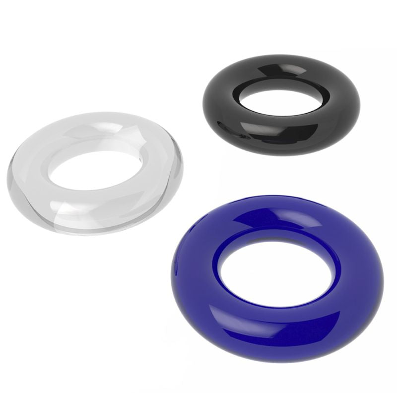 Power Plus - Coloured Triple Donut Ring Set - K. P.