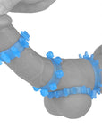 Lumino Play Penis Rings 4 Pieces - Blue - K. P.