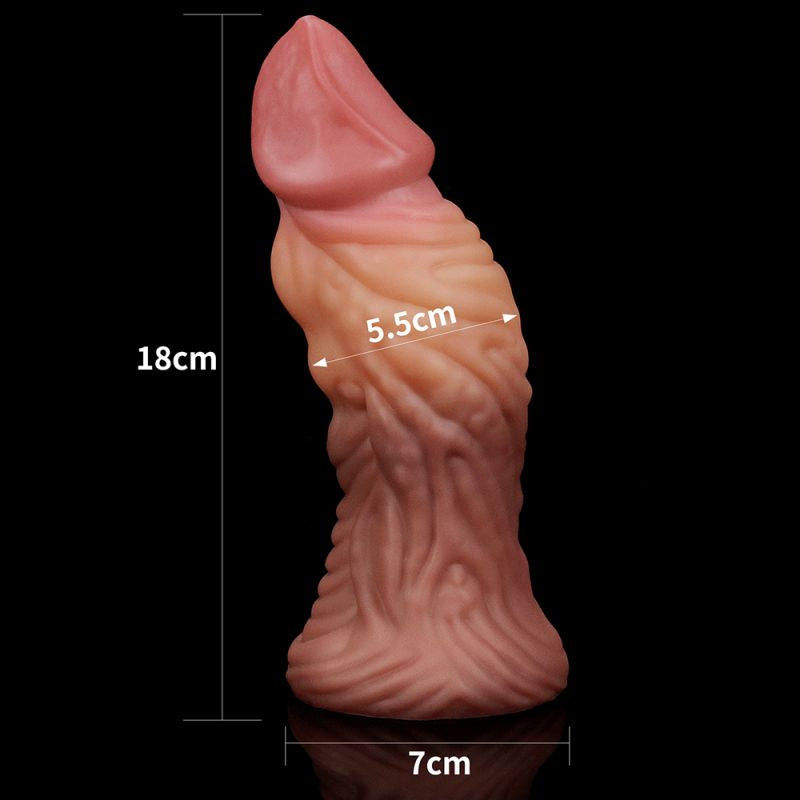 Nature Cock - Dual Layered Platinum Silicone Plug 7" - Flesh - K. P.