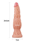Nature Cock - Dual Layered Platinum Silicone Dildo 9.5" - Flesh - K. P.