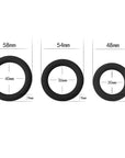Power Plus - Silicone 3 Piece Cock Ring Set - Black - K. P.