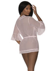 Robe with Lace Trim - Multiple Colours - K. P.