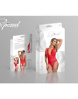 Cap Sleeve Basque and Thong Set - Blue - K. P.