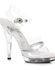 Rhinestone Sandal 5" - Clear - K. P.