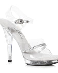 Rhinestone Sandal 5" - Clear - K. P.