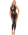On Rails Footless Bodystocking - Black - K. P.
