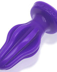 Finned Butt Plug - Airhole-1 Small - Eggplant - K. P.