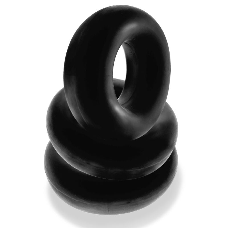 Fat Willy 3 Piece Jumbo Cockrings - Black - K. P.