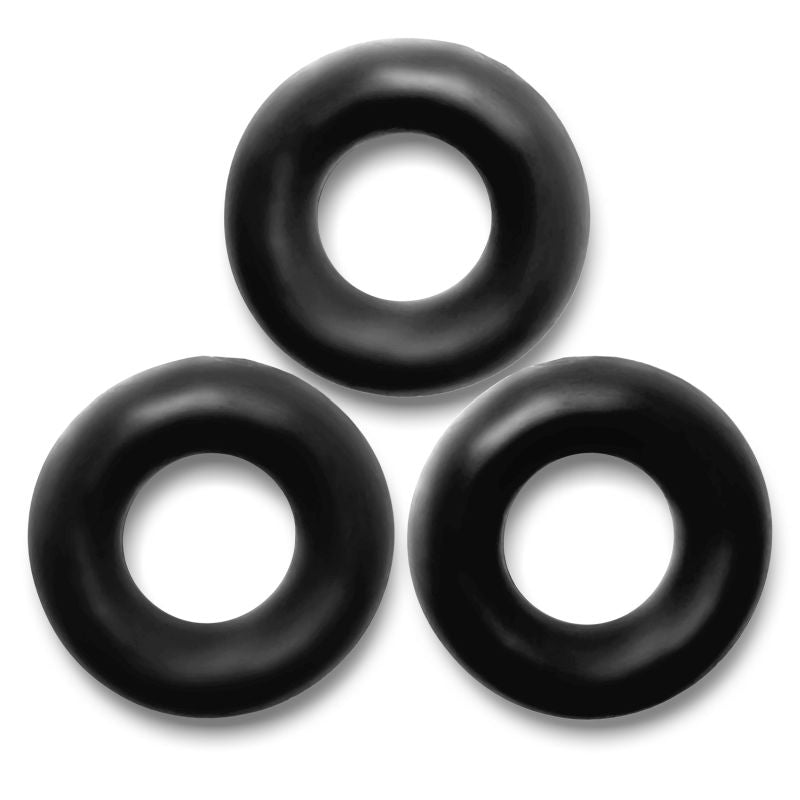 Fat Willy 3 Piece Jumbo Cockrings - Black - K. P.