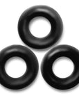 Fat Willy 3 Piece Jumbo Cockrings - Black - K. P.