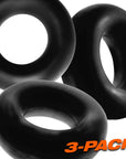 Fat Willy 3 Piece Jumbo Cockrings - Black - K. P.