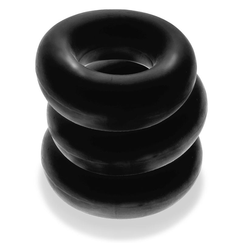 Fat Willy 3 Piece Jumbo Cockrings - Black - K. P.