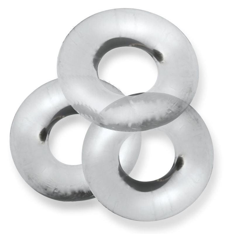 Fat Willy 3 Piece Jumbo Cockrings - Clear - K. P.