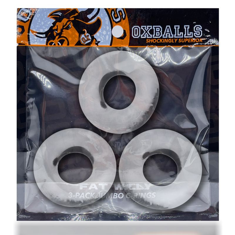 Fat Willy 3 Piece Jumbo Cockrings - Clear - K. P.