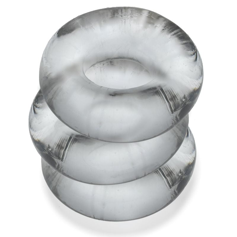 Fat Willy 3 Piece Jumbo Cockrings - Clear - K. P.
