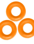 Fat Willy 3 Piece Jumbo Cockrings - Orange - K. P.