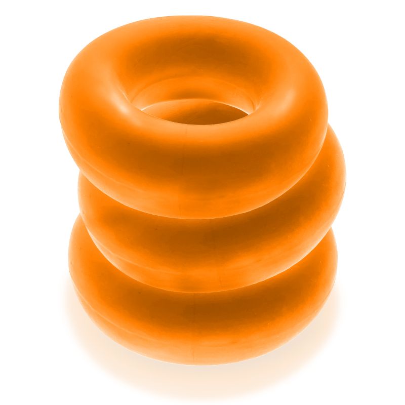 Fat Willy 3 Piece Jumbo Cockrings - Orange - K. P.