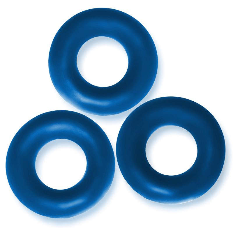Fat Willy 3 Piece Jumbo Cockrings - Space Blue - K. P.