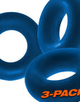 Fat Willy 3 Piece Jumbo Cockrings - Space Blue - K. P.