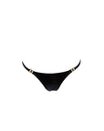 Power Wetlook Panty with Gold Clasp - Black - K. P.