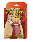 Hot Lips Bikini Novelty Underwear - Black/Red - K. P.