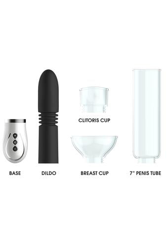 Pumped - Thruster 4 in 1 Rechargeable Couples Pump Kit - Black