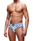 Blue Paw Open Back Brief - Blue/White - K. P.