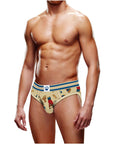 Lumberbear Open Back Brief - Blue/Beige - K. P.