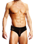 Mesh Open Back Brief - Black - K. P.
